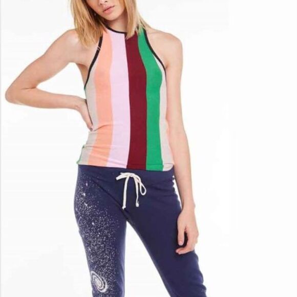 Wildfox Couture Sherbet Stripes Royce Tank Top New Size XS - Picture 2 of 3